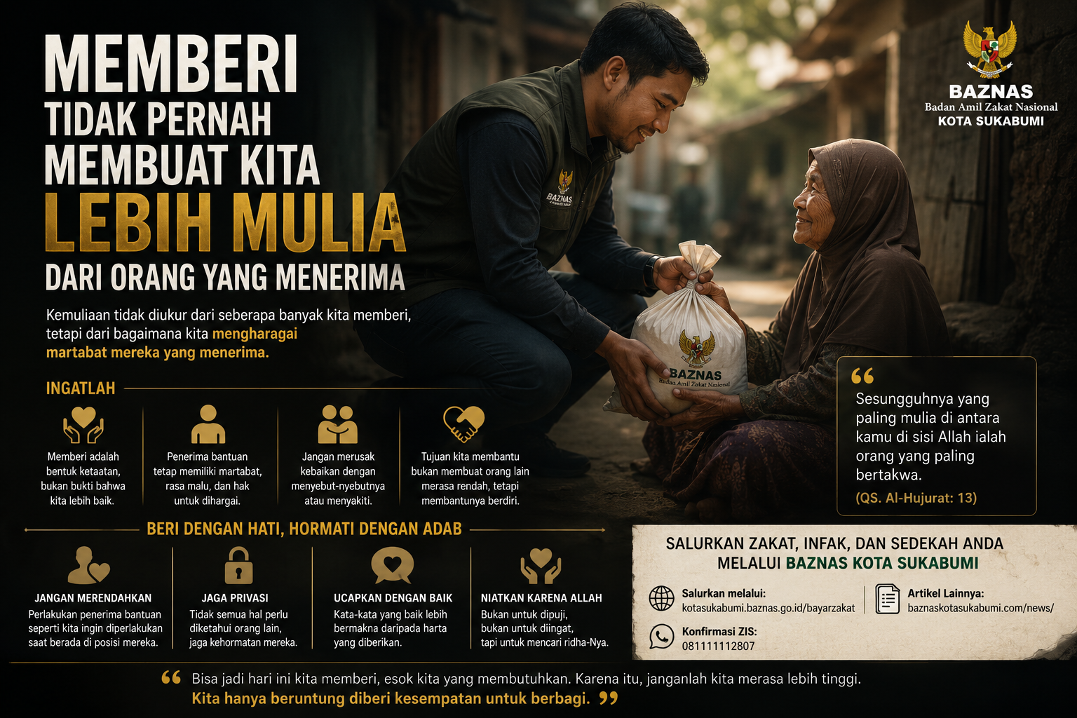 Memberi Tidak Pernah Membuat Kita Lebih Mulia dari Orang yang Menerima