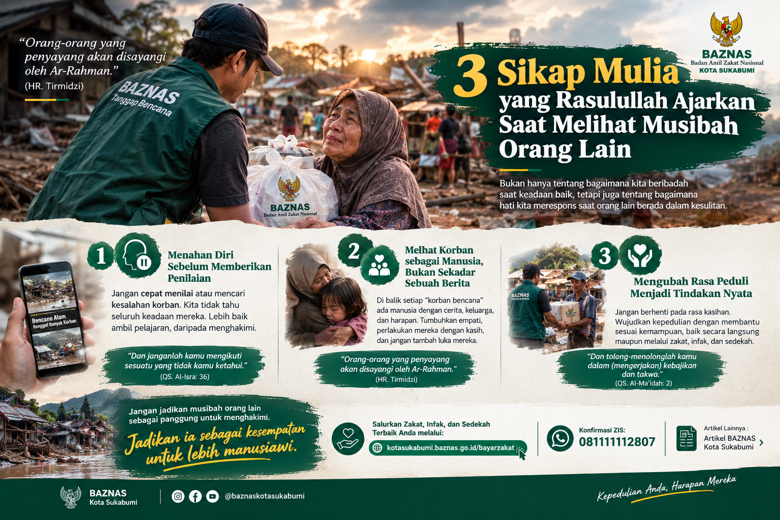3 Sikap Mulia yang Rasulullah Ajarkan Saat Melihat Musibah Orang Lain