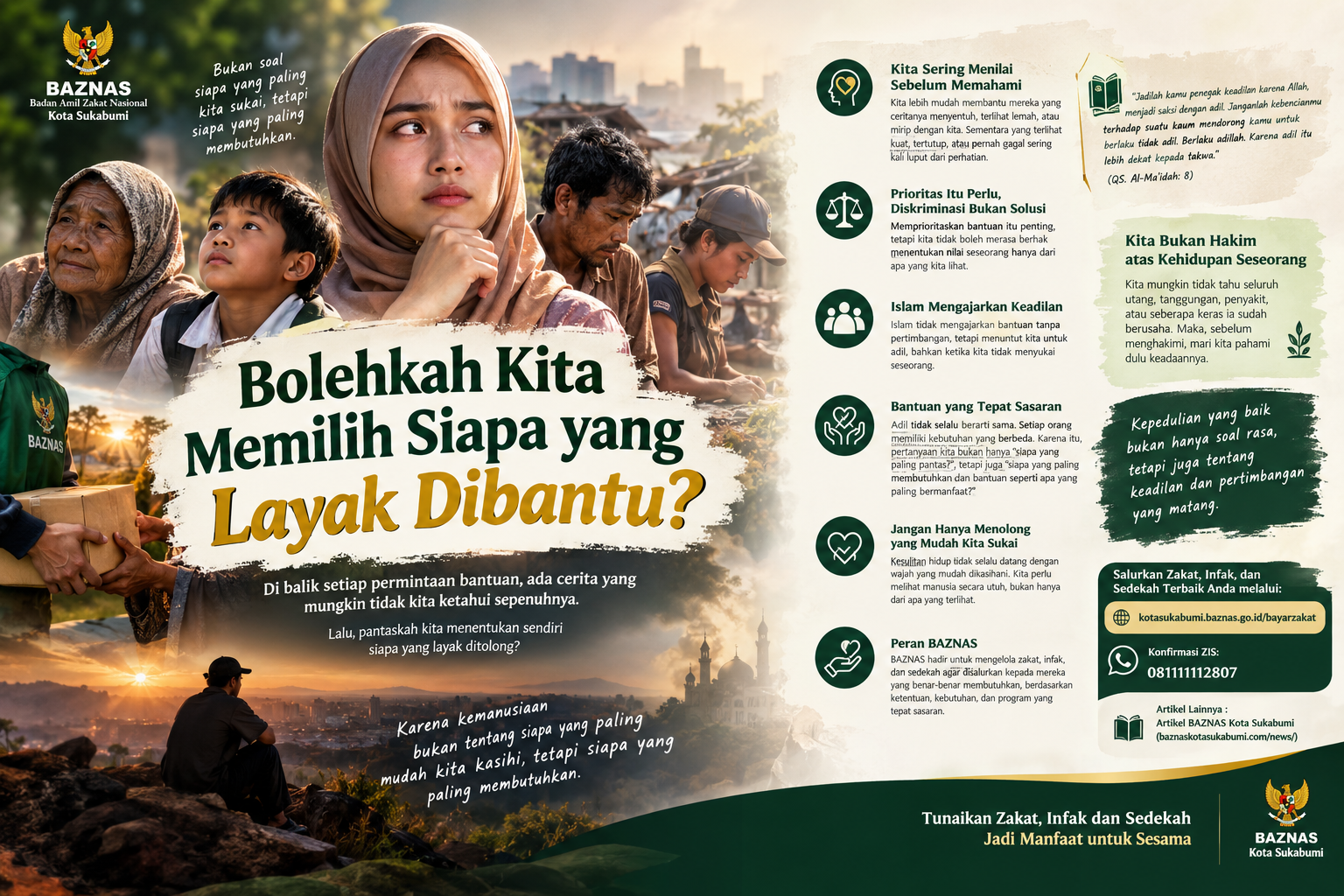 Bolehkah Kita Memilih Siapa yang Layak Dibantu?