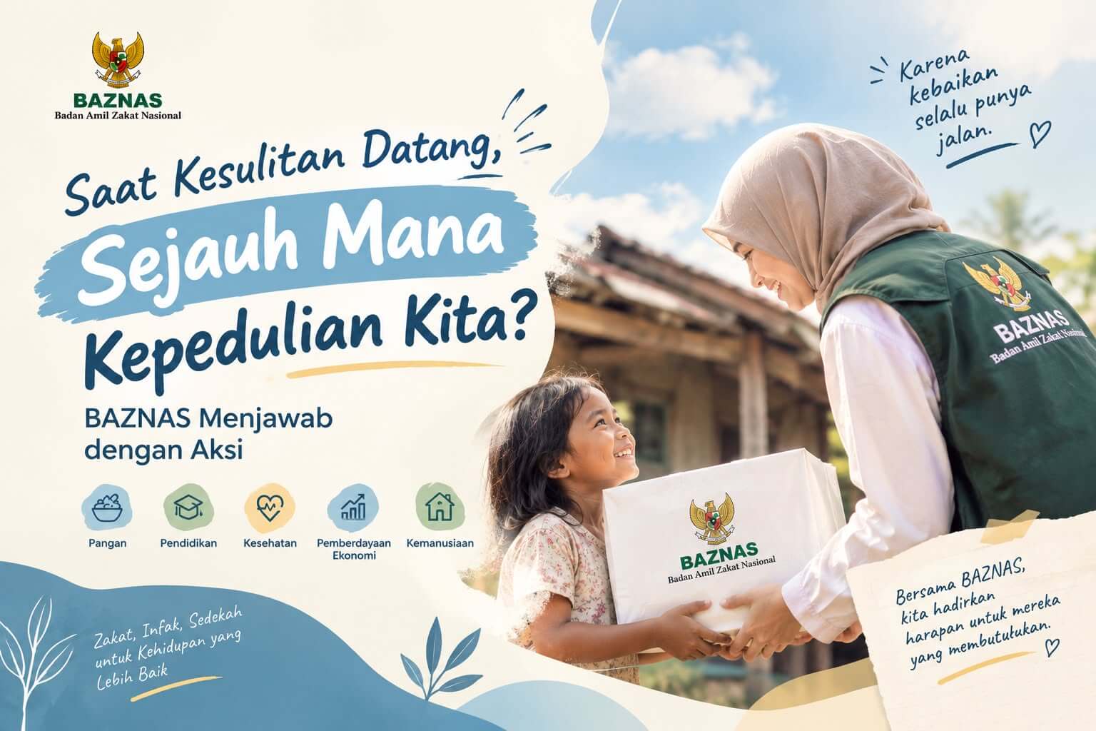 Saat Kesulitan Datang, Sejauh Mana Kepedulian Kita? BAZNAS Menjawab dengan Aksi